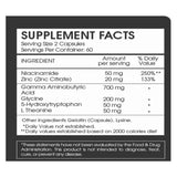 PrimalFX KRUMM - Fórmula Avanzada de Apoyo para un Sueño Saludable - 60 Cápsulas - Tabla Nutricional - Puro Estado Físico