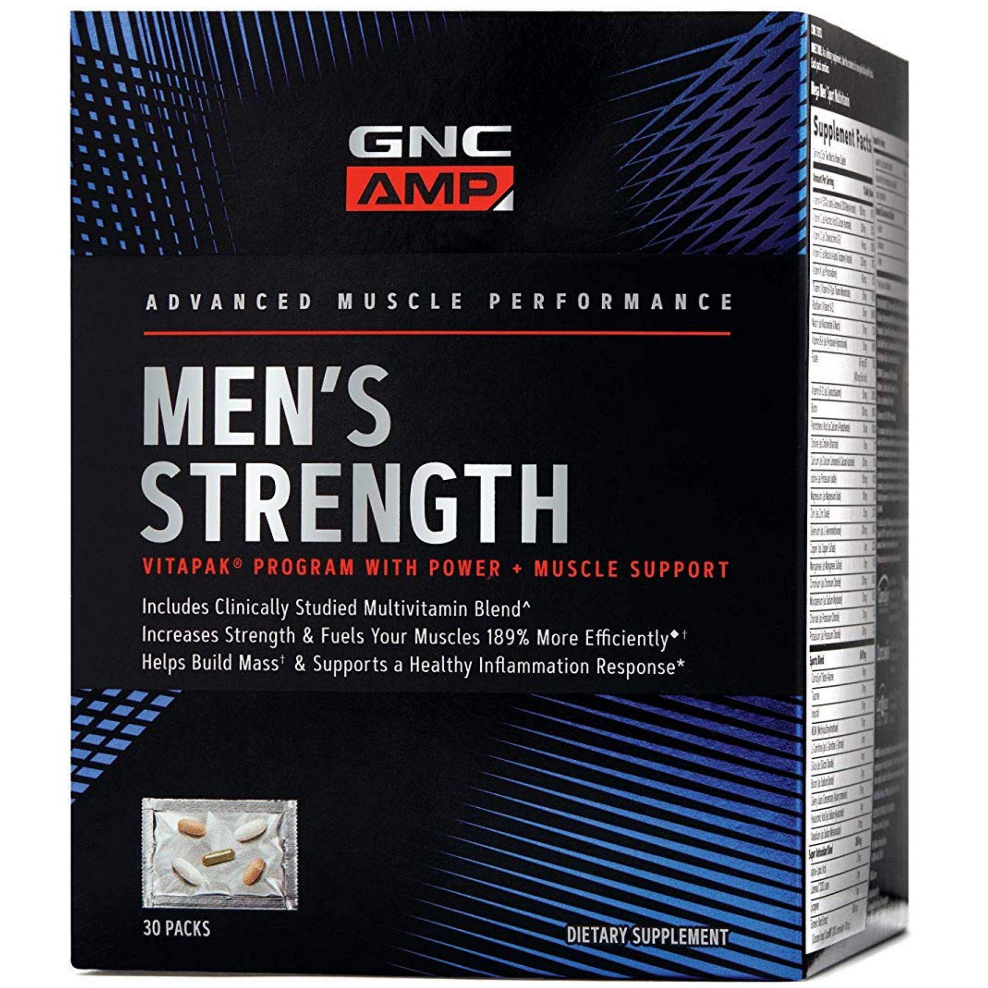 Gnc Amp Mens Strength Vitapack 30 Paquetes Puro Estado Fisico 3354
