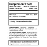 Best Naturals Chromium Picolinate 1000 mcg - 120 Tabletas - Puro Estado Fisico