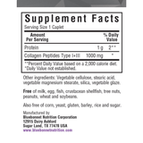 Bluebonnet Beautiful Ally Collagen 1000 mg - Types I + III - 90 Comprimidos - Puro Estado Fisico