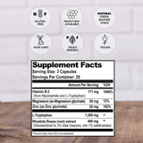 Natural Stacks Serotonin Brain Food - 60 Cápsulas Veganas - Puro Estado Fisico