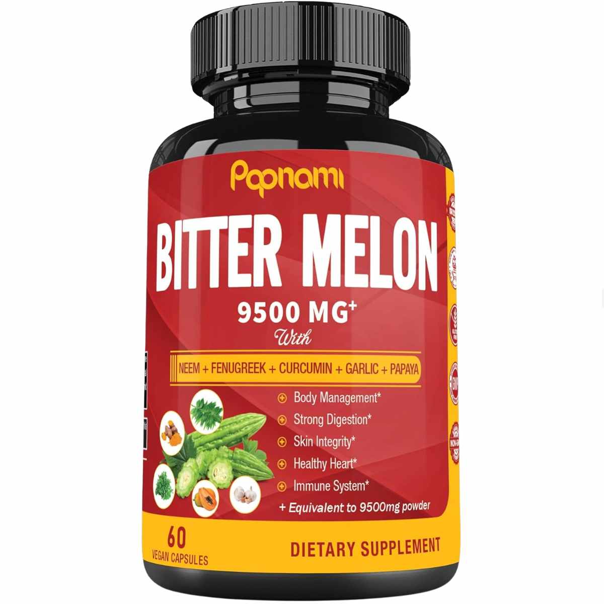 Extracto de Melón Amargo 9500 mg 60 Cápsulas Veganas Puro Estado