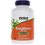 NOW Foods Eleuthero 500 mg - 250 Cápsulas Veganas - Puro Estado Fisico