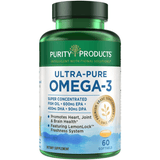 Purity Products Ultra Pure Omega 3 - Limón - 60 Cápsulas Blandas - Puro Estado Fisico