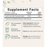 Micro Ingredients Vitamin E - 240 Cápsulas Blandas - Puro Estado Fisico