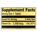 Spring Valley Vitamin B12 2500 mcg - 120 Tabletas - Puro Estado Fisico