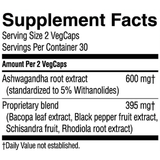Nature's Sunshine Ashwagandha - 60 Capsulas Veganas - Puro Estado Fisico