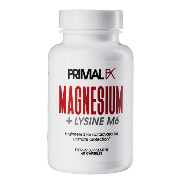 Magnesio con Lisina M6 PrimalFX (VivePrimal) - 450 mg 60 Cápsulas - Puro Estado Fisico