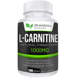 Dr. Martins Nutrition L-Carnitina 1000 mg - 200 Cápsulas - Puro Estado Fisico