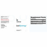 nuBioAge LeuSynergy Para Fortalecer El Sistema Inmunológico 1000 mg - 120 Cápsulas - Tabla Nutricional - Puro Estado Físico