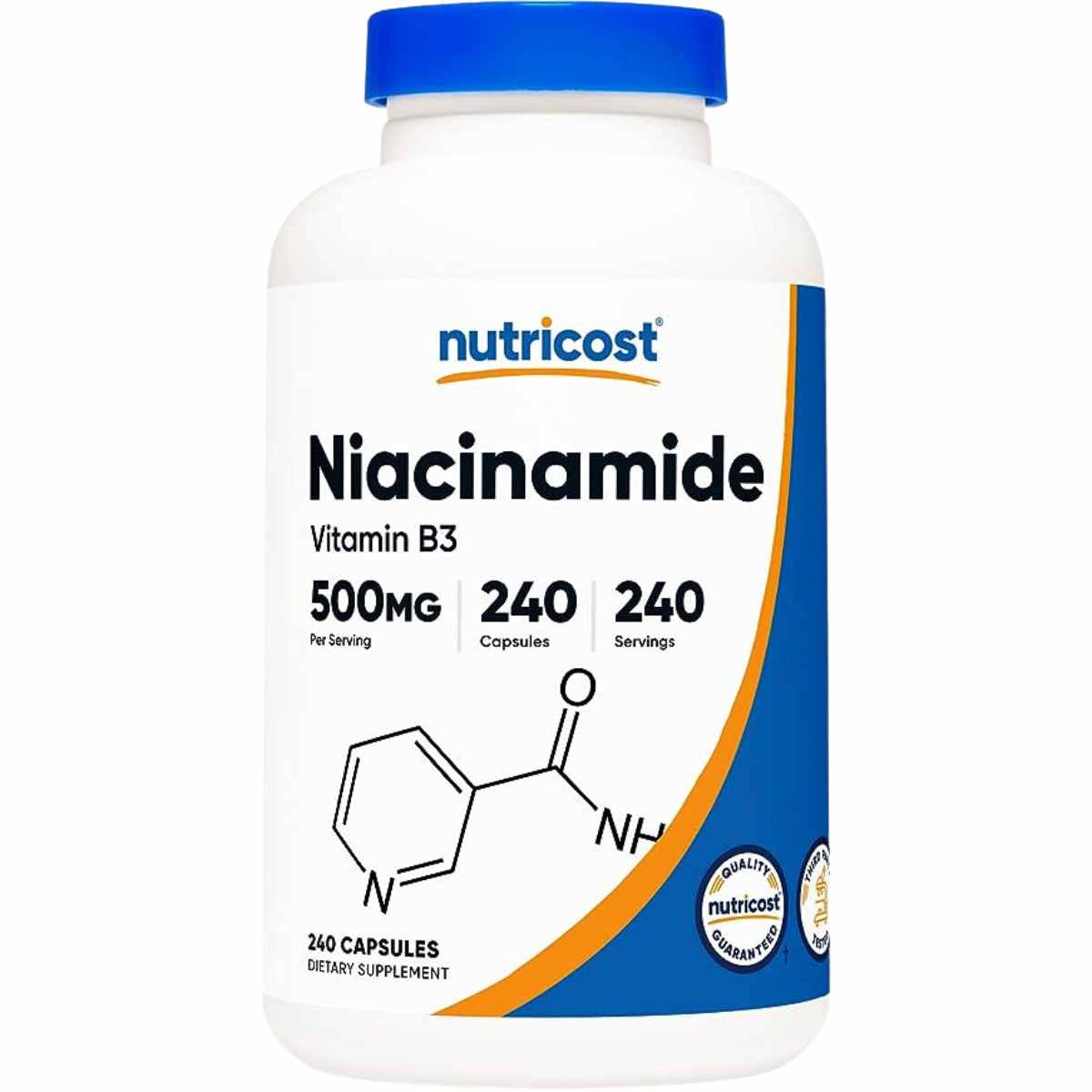 Niacinamida 500 mg 240 Cápsulas Puro Estado Fisico