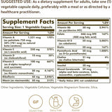 Solgar Vitaminas - 90 Cápsulas Vegetales - Tabla Nutricional - Puro Estado Físico