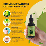 Go Nutrients Thyroid Edge Soporte para la Tiroides en Gotas - 60 ml - Tabla Nutricional - Puro Estado Físico