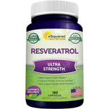 aSquared Nutrition Resveratrol 1000 mg - 180 Cápsulas - Puro Estado Físico