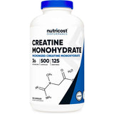 Nutricost Monohidrato de creatina 3 g - 500 Cápsulas - Puro Estado Físico