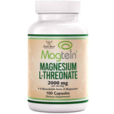 Double Wood Supplements L-Treonato De Magnesio 2000 mg - 100 Cápsulas - Puro Estado Físico