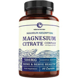 Nobi Nutrition Complejo de Magnesio 500 mg - 120 Cápsulas - Puro Estado Físico