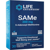 Life Extension SAMe 200 mg – Apoyo Al Estado De Ánimo Y La Salud Articular – 30 Tabletas Vegetarianas
