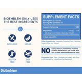 BioEmblem Complejo Triple De Magnesio 300 mg - 90 Cápsulas Vegetarianas - Tabla Nutricional - Puro Estado Físico