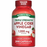 Nature's Truth Vinagre de Manzana 1200 mg - 200 Cápsulas de Liberación Rápida - Puro Estado Físico