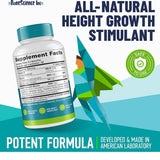 BoneScience Inc Suplemento para Incrementar Altura - 60 Cápsulas - Tabla Nutricional - Puro Estado Físico