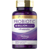 Carlyle Probióticos Con Prebióticos 50 Mil Millones CFU - 120 Cápsulas Vegetarianas - Puro Estado Físico
