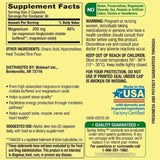 Spring Valley Magnesio 200 mg - 60 Cápsulas Vegetarianas - Tabla Nutricional - Puro Estado Físico