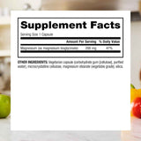 Webber Naturals Magnesio Bisglicinato 200 mg - 120 Cápsulas Vegetarianas - Tabla Nutricional - Puro Estado Físico