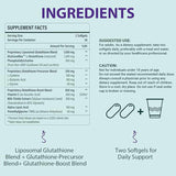 Misstay Glutatión - 60 Cápsulas Blandas - Tabla Nutricional - Puro Estado Físico