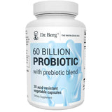 Dr. Berg probióticos 60 Mil Millones CFU - 30 Cápsulas Vegetarianas - Puro Estado Físico