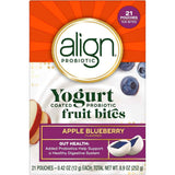 Align Probiotic Probiótico Recubierto De Yogur - Sabor Manzana Arándano - 21 Bolsas - Puro Estado Físico