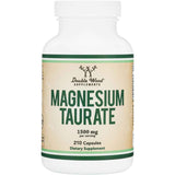 Double Wood Supplements Taurato de Magnesio 1500 mg - 210 Cápsulas - Puro Estado Físico