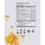 Inner Glow Suplemento para el cabello, la Piel y las Uñas - 90 Tabletas - Tabla Nutricional - Puro Estado Físico