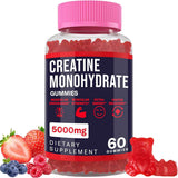 TruPretty Monohidrato de Creatina 5000 mg - Sabor Mezcla de Bayas - 60 Gomitas - Puro Estado Físico