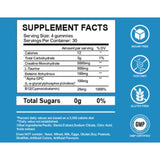 BetterFitness Monohidrato de Creatina 5000 mg - Sabor Arándano Azul - 120 Gomitas - Tabla Nutricional - Puro Estado Físico