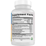 Tabla nutricional del suplemento Best Naturals Fórmula Anti-Canas con Catalasa 60 cápsulas