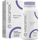 Frasco de suplemento Calroy Health Sciences Vascanox HP 60 cápsulas