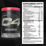 Tabla nutricional del suplemento Cellucor C4 Ultimate Strength Pre-Entrenamiento Sandía 20 servicios