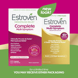 Etiqueta con información del suplemento Estroven Complete Multi-Symptom 28 comprimidos