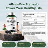 Tabla nutricional del suplemento Flynew Complejo de Shilajit 1300 mg 60 Cápsulas