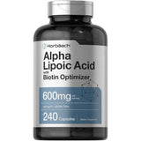 Frasco de suplemento Horbäach Ácido Alfa Lipoico (600 mg - 240 Cápsulas)