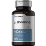 Frasco de suplemento Horbäach L-Teanina 400 mg 120 Cápsulas