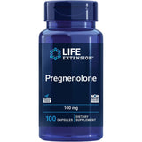Frasco de suplemento Life Extension Pregnenolona 100 cápsulas