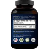 Tabla nutricional del suplemento Naturebell Citrato de Magnesio 500 mg 240 Cápsulas