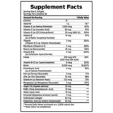 Tabla nutricional del suplemento Nature's Bounty Cabello, Piel y Uñas 250 cápsulas blandas