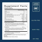 Tabla nutricional del suplemento Nutrafol Nutracéutico Capilar para Hombre 120 cápsulas