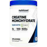 Frasco de suplemento Nutricost Monohidrato de Creatina Creapure 500 g polvo