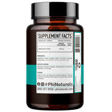 Tabla nutricional del suplemento Phi Naturals Citrato de Magnesio 400 mg 180 Cápsulas Vegetales