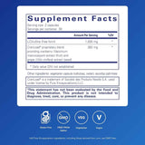 Tabla nutricional del suplemento Pure Encapsulations Nitric Oxide Ultra 60 cápsulas