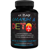 Frasco de suplemento Research Labs Fórmula Cleanse & Detox de 15 Días 30 Cápsulas
